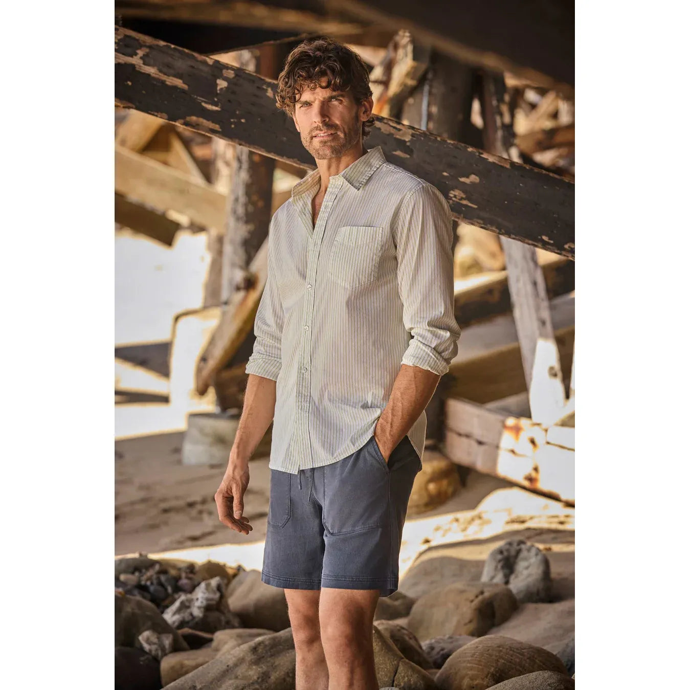 Tyler Washed Utility Short - Navy - DUNE + SALT