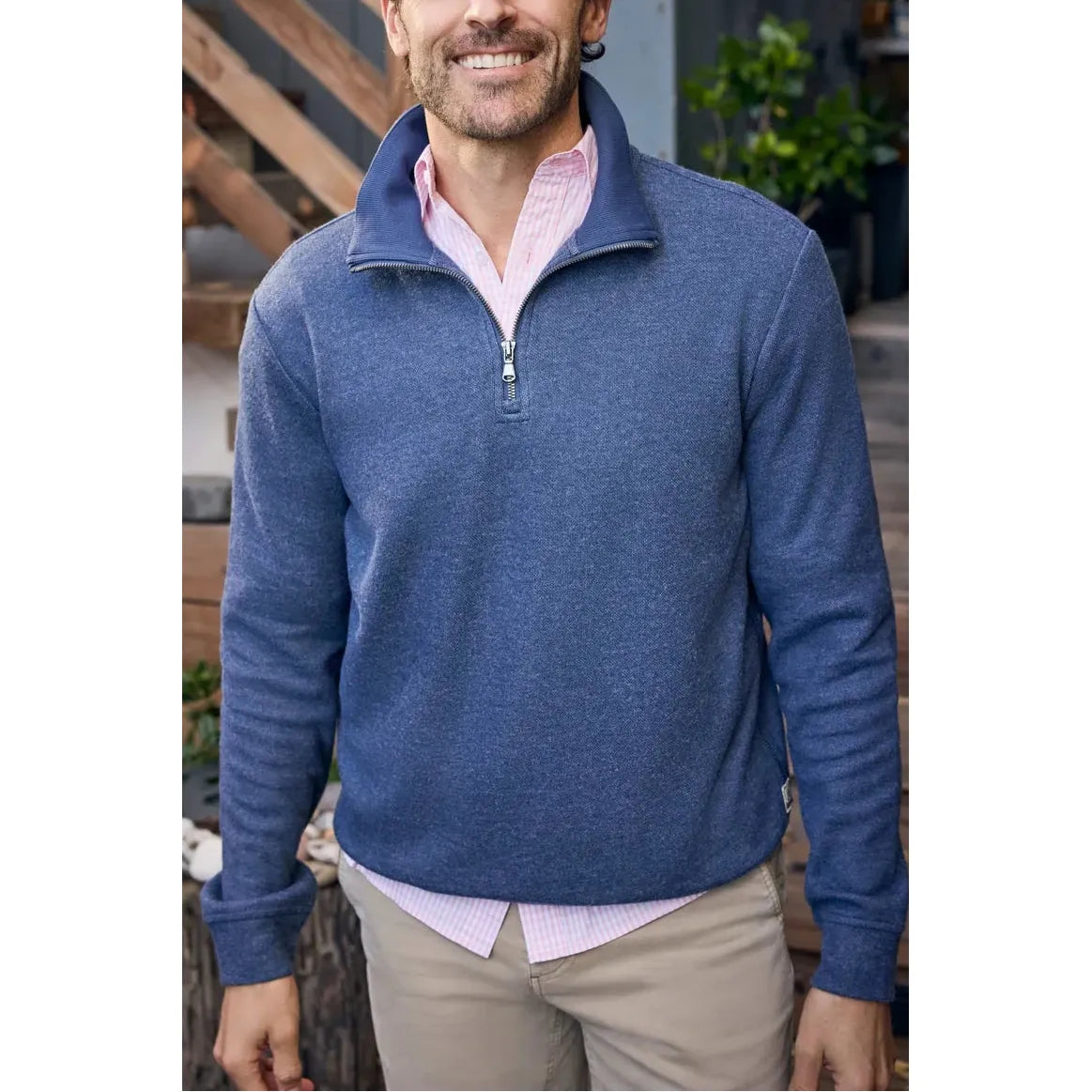 Bobby Cashmist Fleece 1/4 Zip - Pink Heather - DUNE + SALT