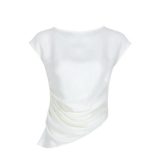 Greek Linen Top - White - DUNE + SALT