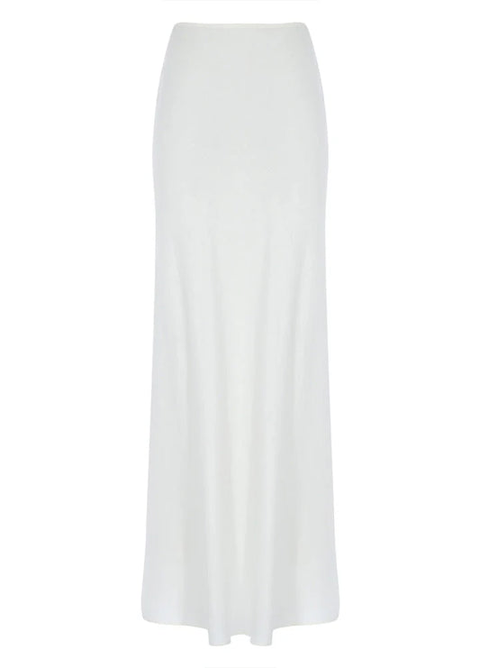 Greek Linen Skirt - White - DUNE + SALT