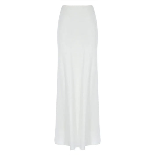Greek Linen Skirt - White - DUNE + SALT