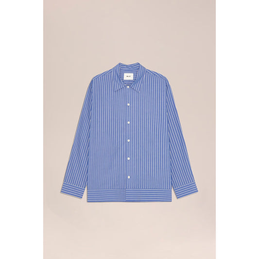 Reed Poplin Shirt - Aqua Stripe - DUNE + SALT