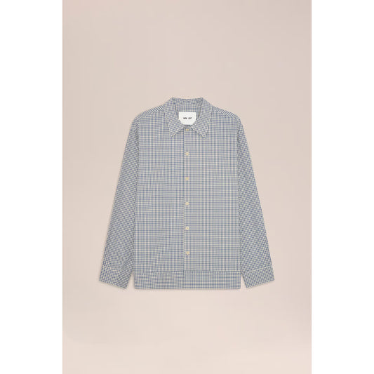Reed Seersucker Overshirt - Stone Blue - DUNE + SALT