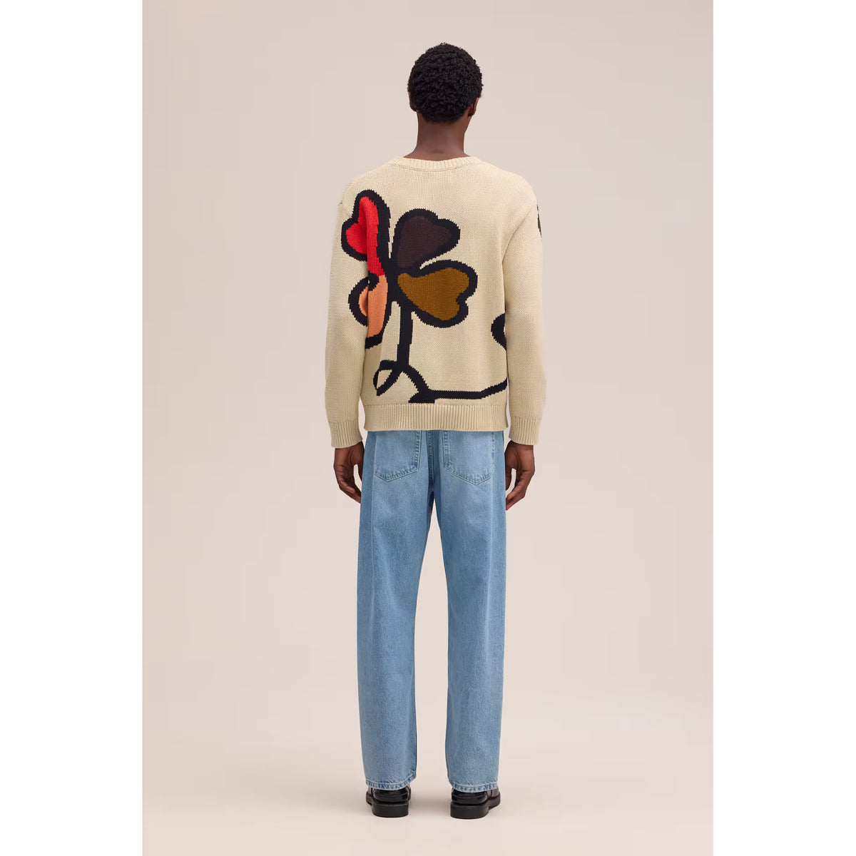 Men's NN07 Todd Sweater in ecru, lightweight knit with a classic crewneck and long sleeves, casual and comfortable for everyday wear.