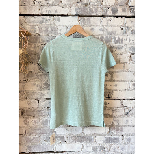 Hemp Pique SS Crew - Dusty Mint - DUNE + SALT