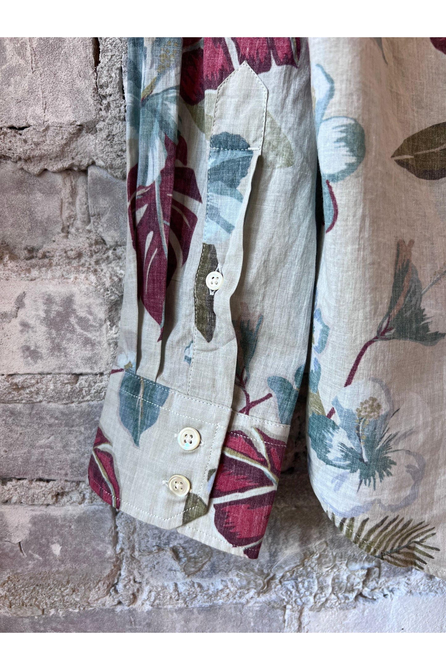 Paul Hawaiian Print Cotton Shirt - Sand - DUNE + SALT