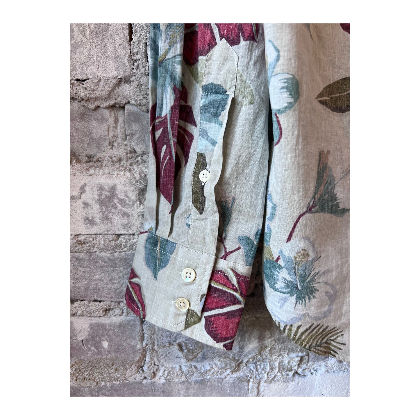 Paul Hawaiian Print Cotton Shirt - Sand - DUNE + SALT