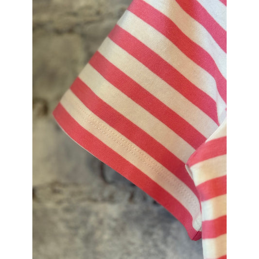 Closed Women's Striped Basic T-Shirt – Peony Pink Dim Gray