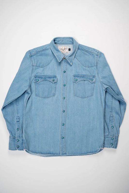 Modern Western 11oz Bleached Denim Shirt - DUNE + SALT