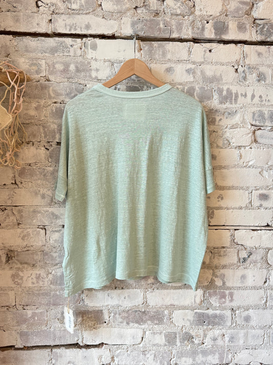 Hemp Jersey Oversized SS Crew - Dusty Mint - DUNE + SALT
