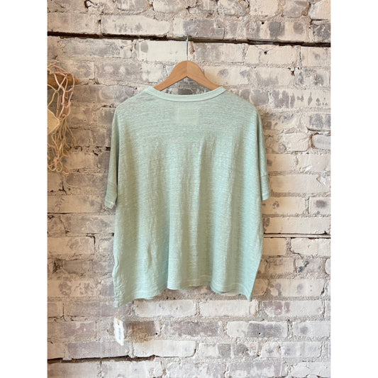 Hemp Jersey Oversized SS Crew - Dusty Mint - DUNE + SALT