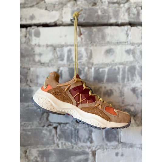 Flower Mountain Yamabushi Woman Suede/Nylon Sneaker – Orange/Conac/Warm Orange Dark Gray