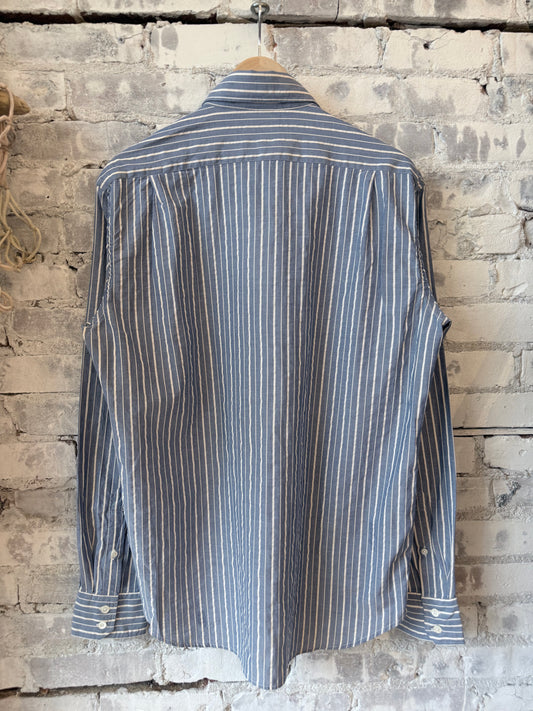 Paul Woven Shirt - Blue/Cream - DUNE + SALT