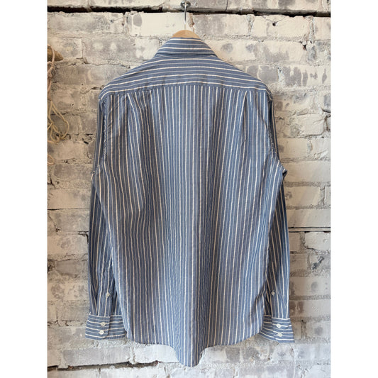 Paul Woven Shirt - Blue/Cream - DUNE + SALT