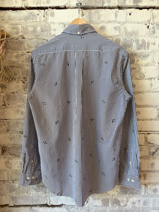 Pitt Woven Shirt - Navy/White - DUNE + SALT