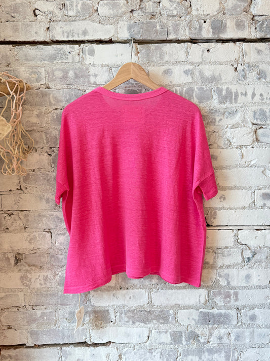 Hemp Jersey Oversized SS Crew - Pink - DUNE + SALT