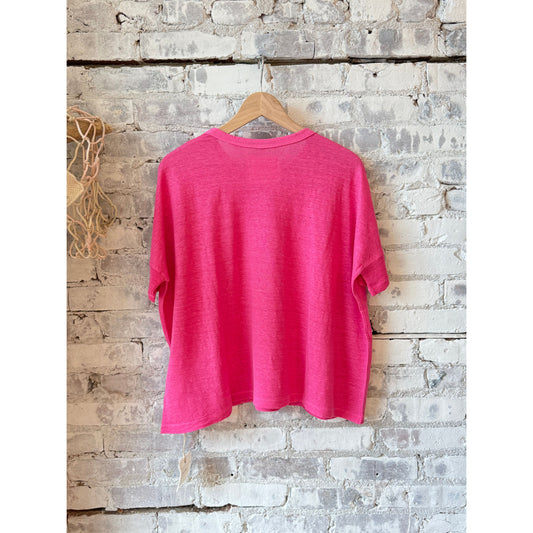 Hemp Jersey Oversized SS Crew - Pink - DUNE + SALT