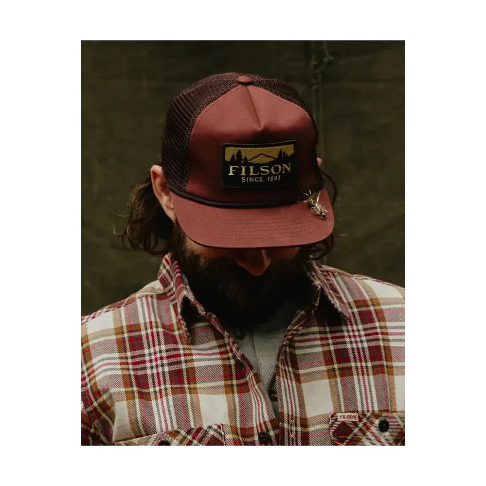 Filson Trucker Mesh Cap - Redwood/Scenic - DUNE + SALT