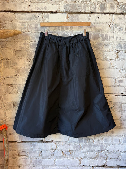 Aspesi Technical Polyester Lined Skirt - Navy Dark Slate Gray