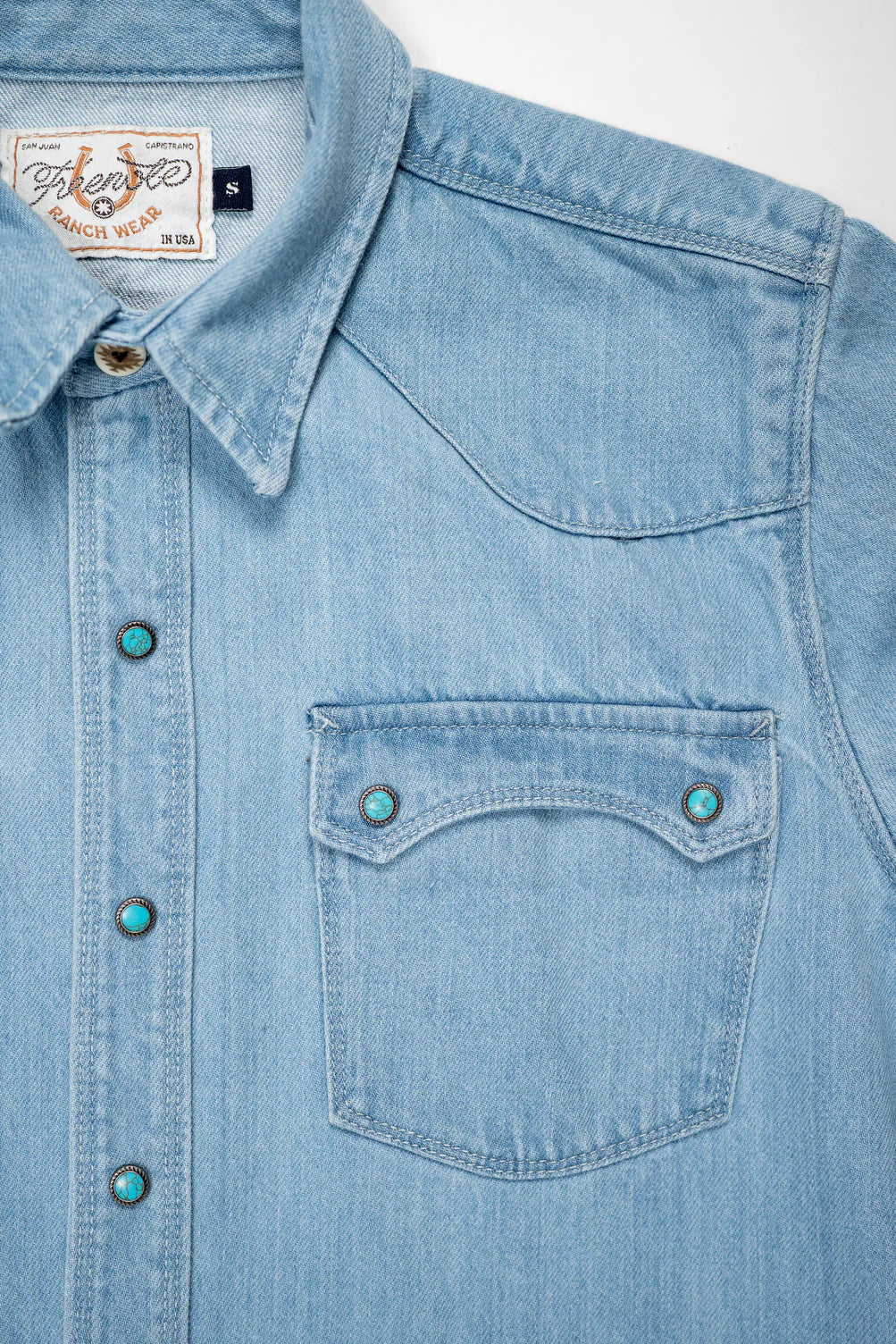 Modern Western 11oz Bleached Denim Shirt