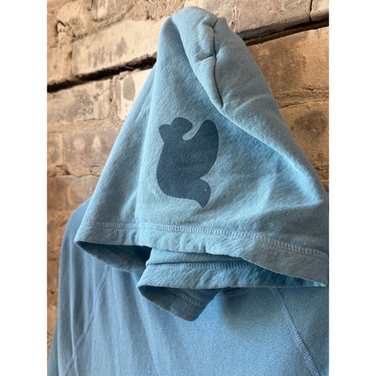 Women's Blue fluffy cloud hoodie from Freecity, BASICGOODNESS LT Terry Fluff Hoodie with soft, cozy terry fabric and relaxed fit.