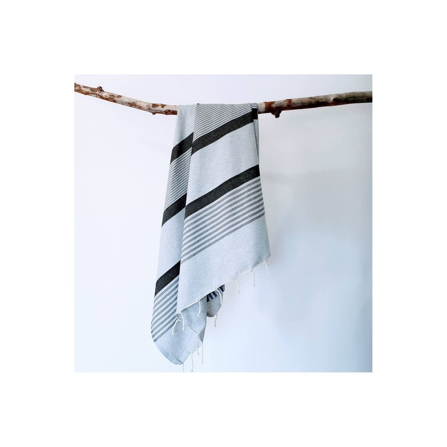 Beach Towel Sarong - Gray/Black - DUNE + SALT