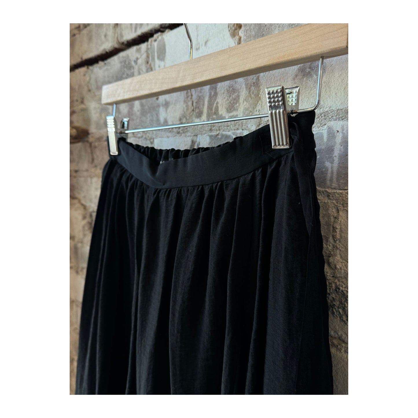 Crinkle Lyocell Long Skirt - Black - DUNE + SALT