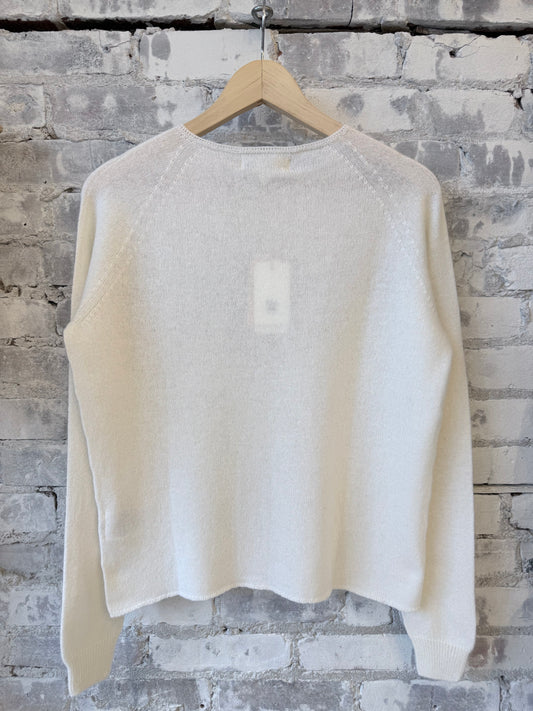 Lightweight Merino Wool-Cashmere-Silk Crew - Nature - DUNE + SALT