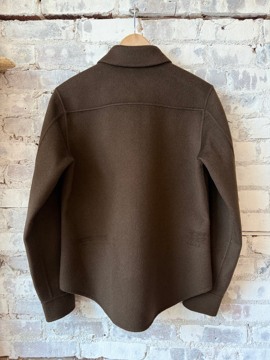 Aspesi Double Face Wool Shirt Jacket - Brown Dark Slate Gray
