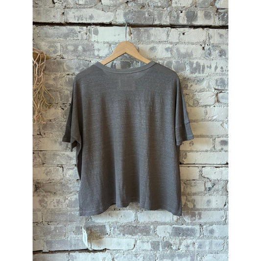 Hemp Jersey Oversized SS Crew - Charcoal - DUNE + SALT