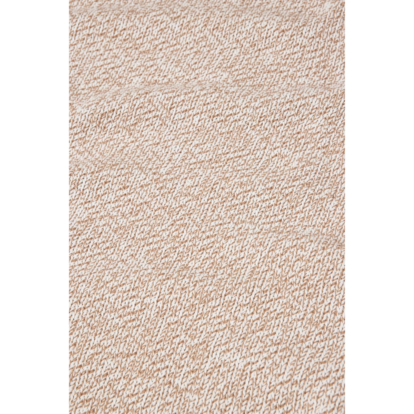 Men's Raw Edged Knit in Rock Beige by Closed Men's, showcasing the textured knit fabric and raw hem details.