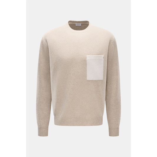 Cashmere/Wool Pocket Crew - Beige - DUNE + SALT