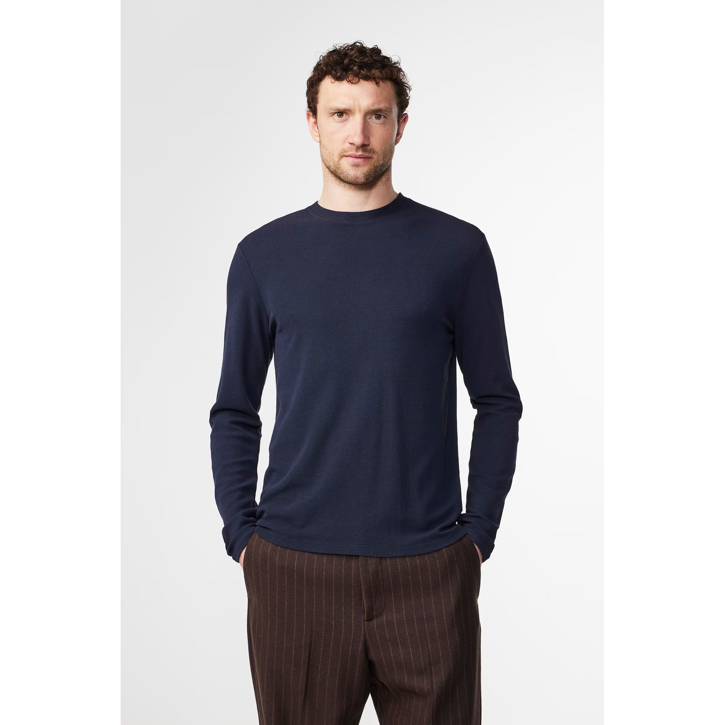Clive Waffle Knit Tee - Navy Blue - DUNE + SALT