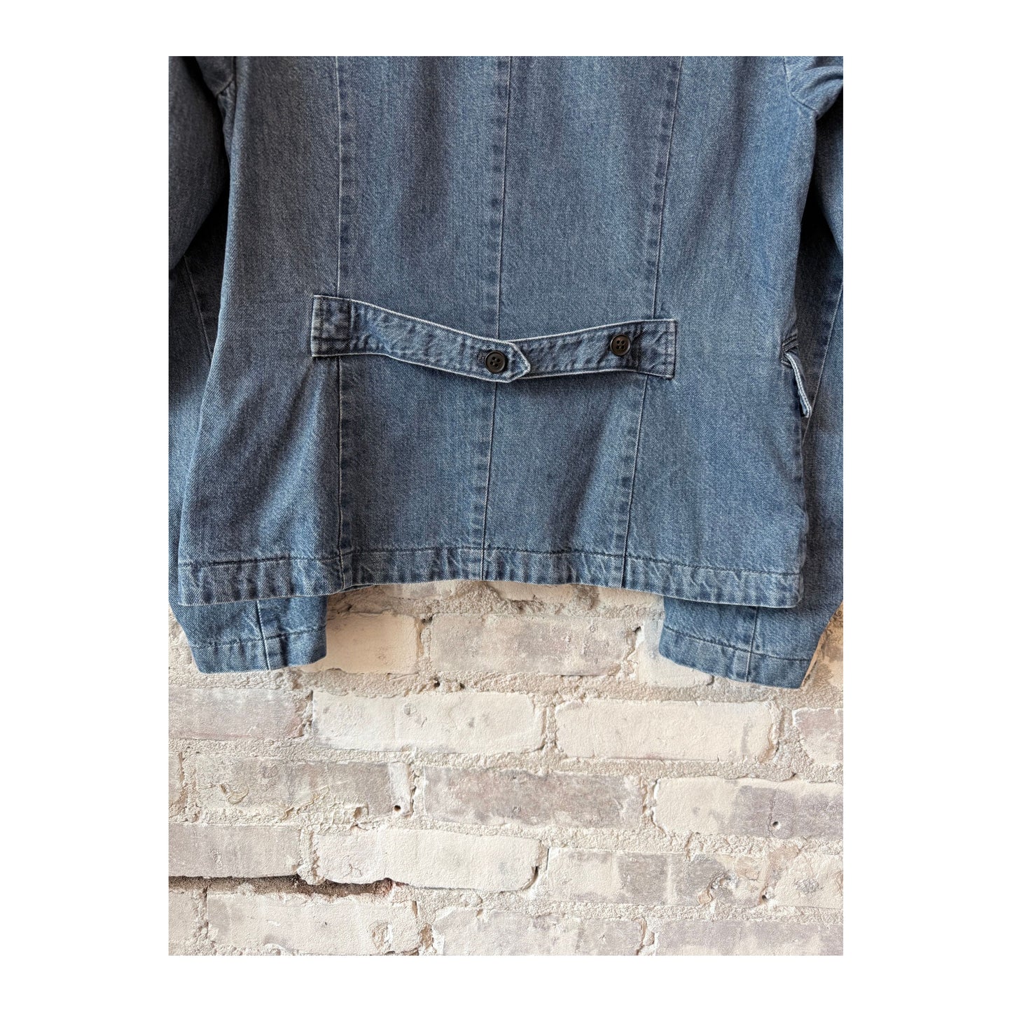 Tailored Denim Blazer - Faded Blue - DUNE + SALT