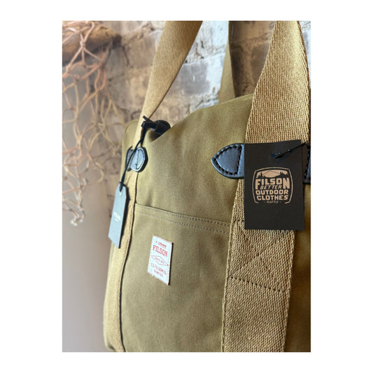 Tin Cloth Zipper Tote Bag - Dark Tan - DUNE + SALT