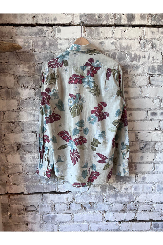 Paul Hawaiian Print Cotton Shirt - Sand - DUNE + SALT