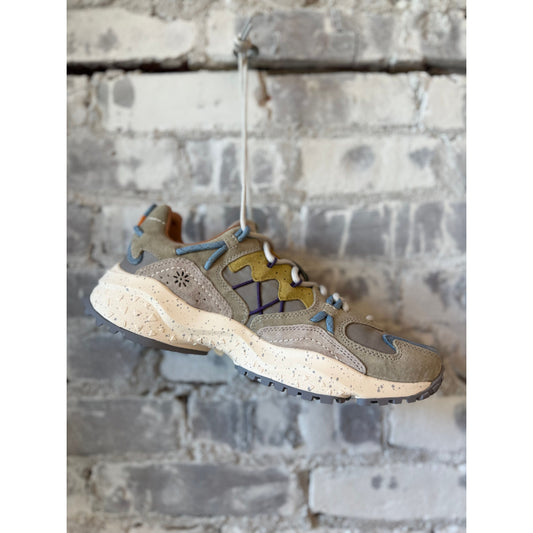 Flower Mountain Yamabushi Man Suede/Nylon Sneaker – Taupe/Mud/Yellow Gray