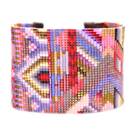 Julie Rofman Bermuda cuff accessory, silver-toned jewelry piece with intricate design, displayed on a neutral background.