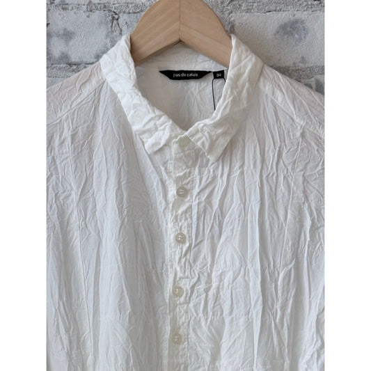 Washed Cotton Crinkle Dress – White - DUNE + SALT