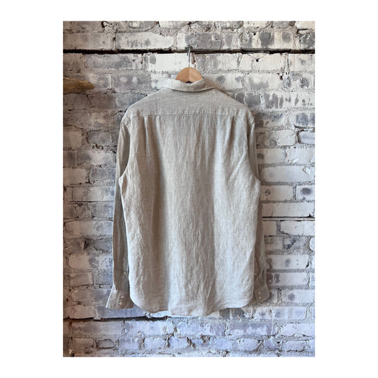 Paul Linen Chambray Shirt - Sand - DUNE + SALT