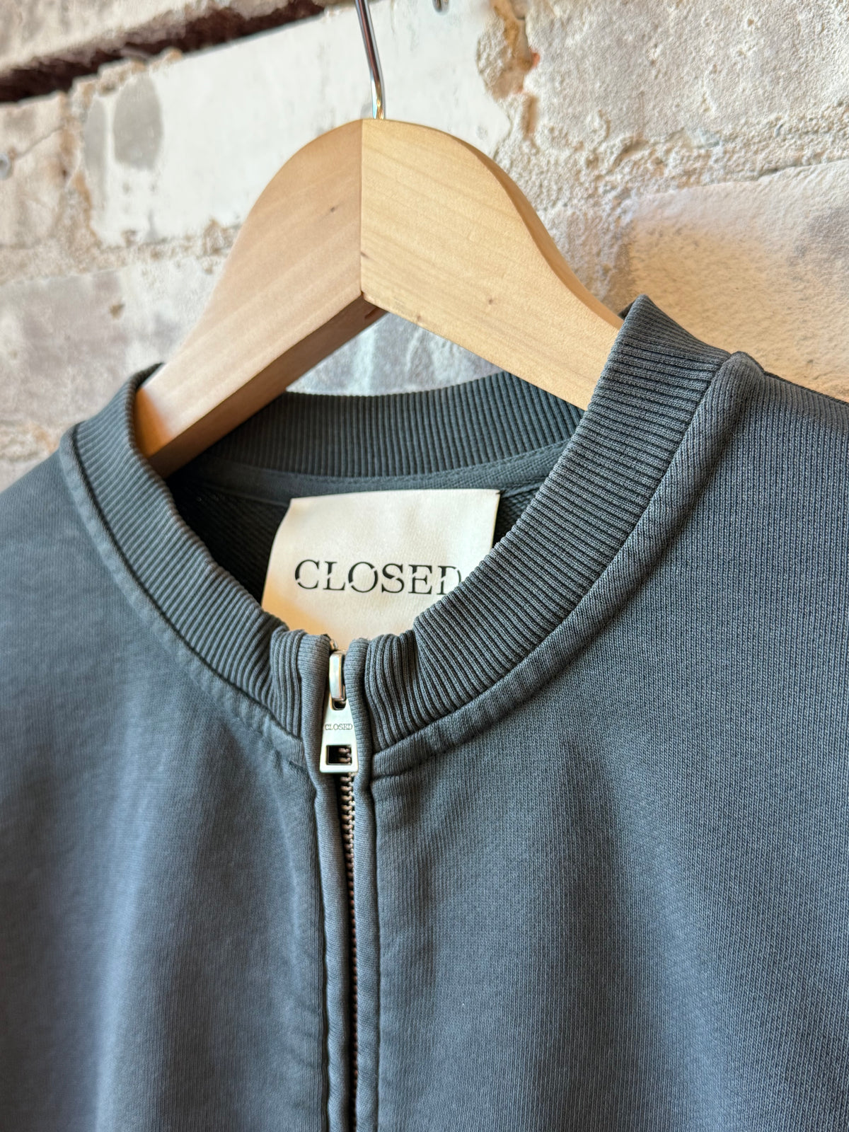 Closed Women's Zipped Sweat Jacket - Black Dim Gray
