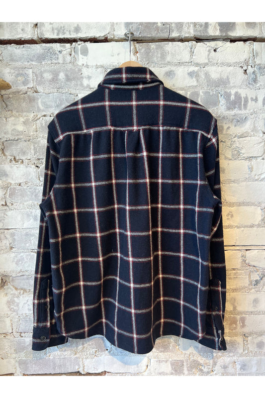 Kamas Wool Plaid Shirt - Navy - DUNE + SALT