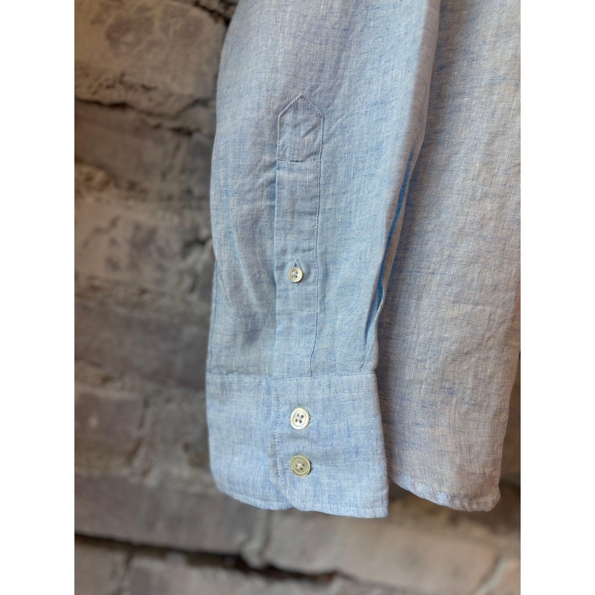 Hartford Men's Paul Linen Shirt - Sky Gray