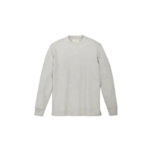 Waffle Knit Thermal Crewneck - Light Heather Gray - DUNE + SALT