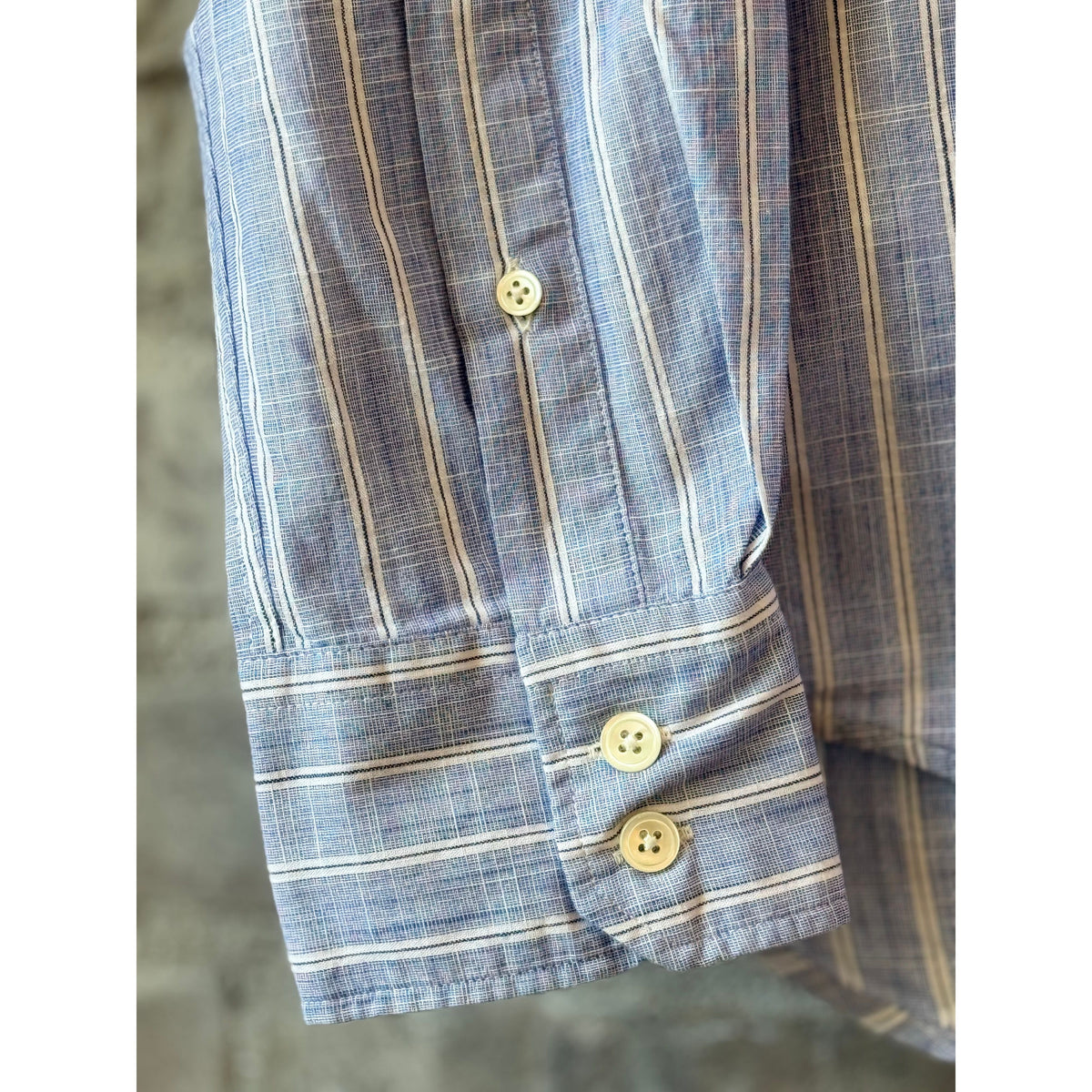 Hartford Men's Paul Striped Woven Shirt - Navy/White Multi Light Slate Gray