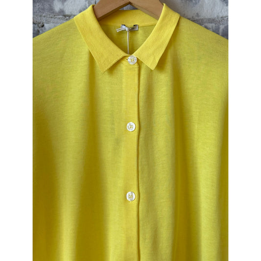 Cotton/Silk Linen Cardigan - Yellow - DUNE + SALT