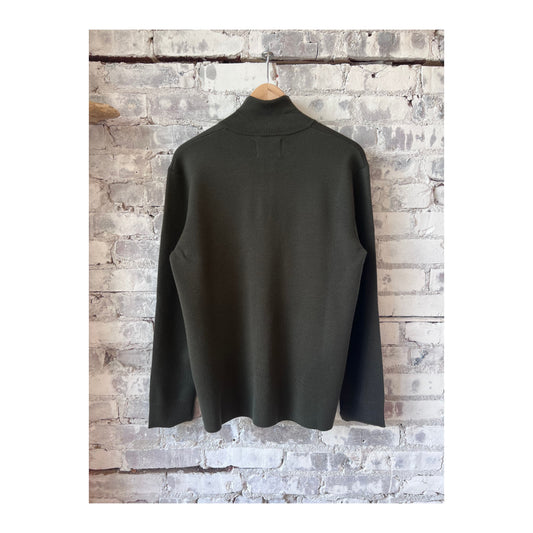 Harald Wool Blend Sweater - Dark Army - DUNE + SALT