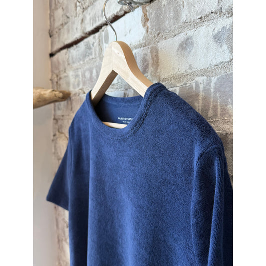Organic Cotton Terry Semi Relaxed S/S Crewneck - Blue Moon - DUNE + SALT