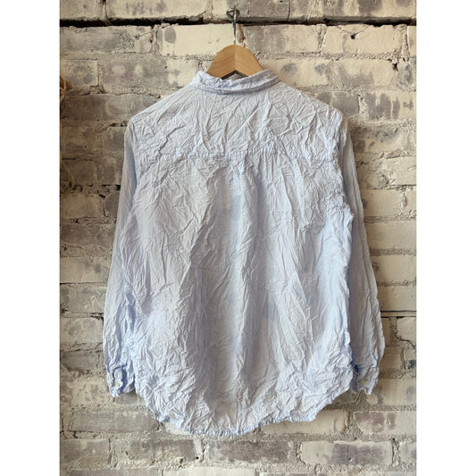 Washed Cotton Crinkle Classic Shirt – Light Blue - DUNE + SALT