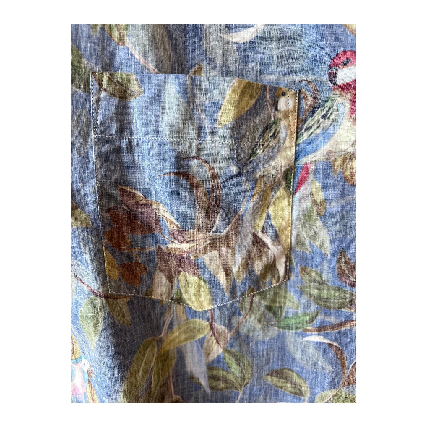 “Parrot” Palm Mc Shirt - Blue - DUNE + SALT